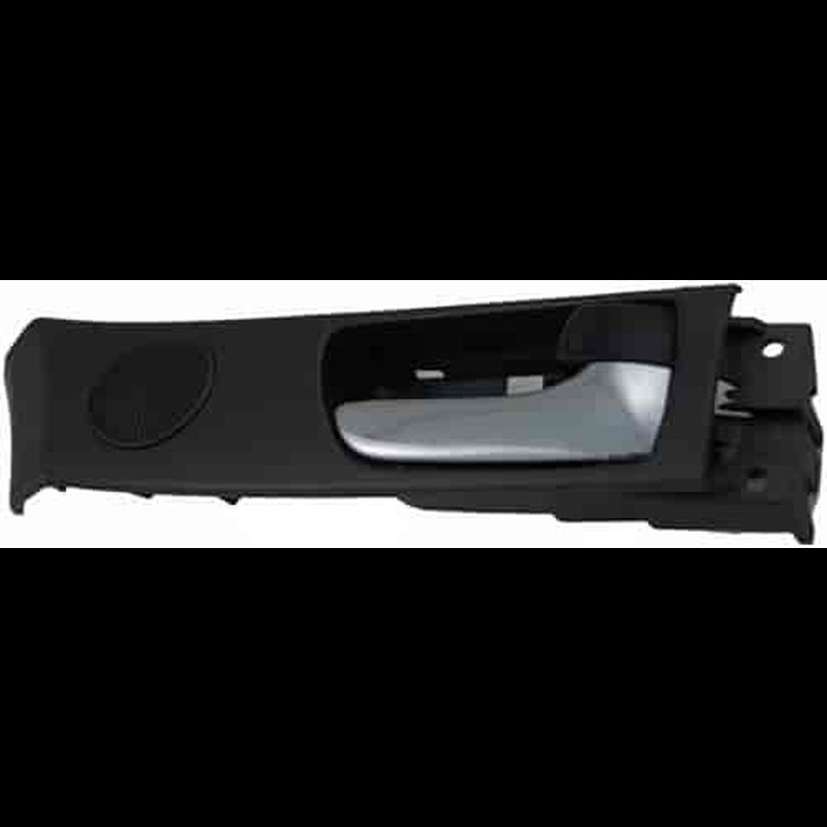 Interior Door Handle Front Right Without Memory Adjust System Chrome Lever Black