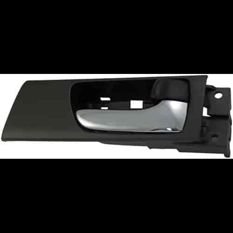 Interior Door Handle Rear Right Chrome Lever Black Housing