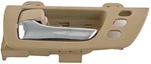 Interior Door Handle Front Left Chrome Lever Beige Ivory Housing 3 Holes