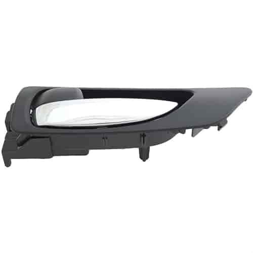 Interior Door Handle Chrome Lever Front Left Black Housing
