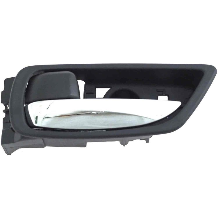 Interior Door Handle Chrome Lever Rear Left Black Housing