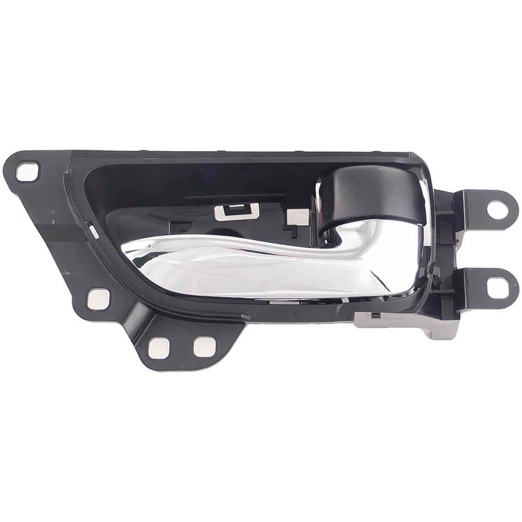 Interior Door Handle Chrome Lever Right Rear Black Housing