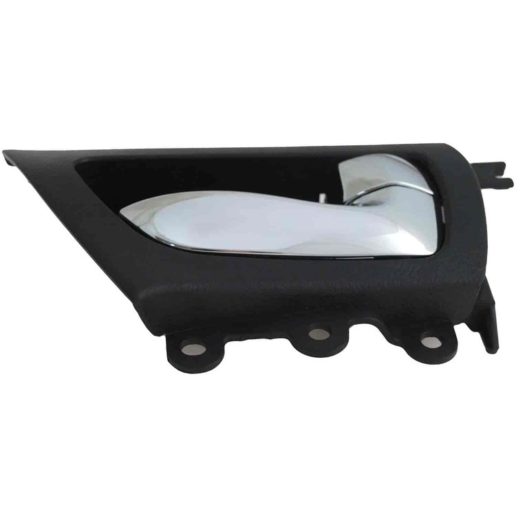 Interior Door Handle Chrome Lever Right Rear Black Housing