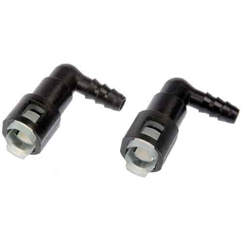 90 Degree Fuel Line Connector/Adapter 5/16" Steel to 5/16" (8mm) Nylon Tubing