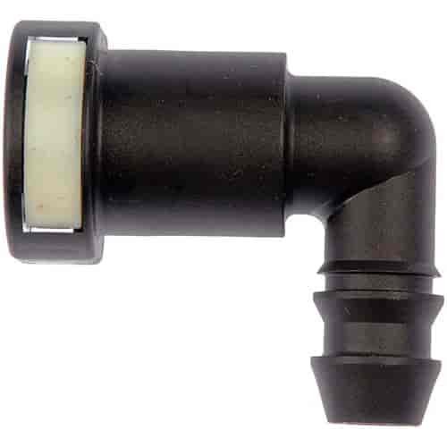 Fuel Line Vapor Connector 1/2" Steel to 1/2" Nylon Elbow