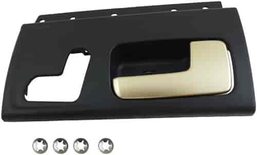Interior Door Handle Front Right Kit Chrome Lever Black Housing