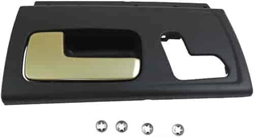 Interior Door Handle Front Left Kit Chrome Lever Black Housing
