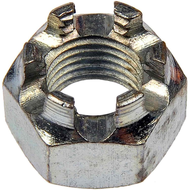 814-062 Hex Nut-Castellated-Thread Size 3/8-24, Height 9/16 in.; Grade D
