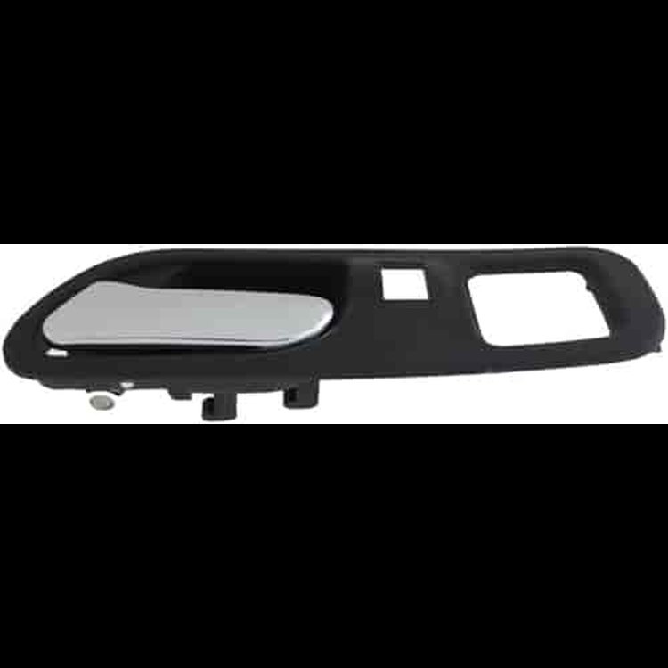 Interior Door Handle Front Left Chrome Lever/Black Housing