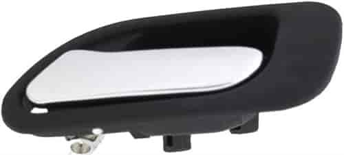 Interior Door Handle Rear Left Chrome Lever/Black Housing