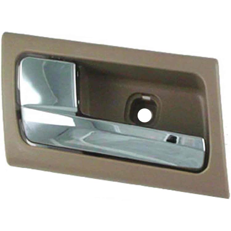 Interior Door Handle - Front Left - Chrome Lever+Brown Housing Parchment