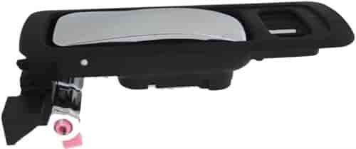 Interior Door Handle Front Left Chrome Lever/Black Housing
