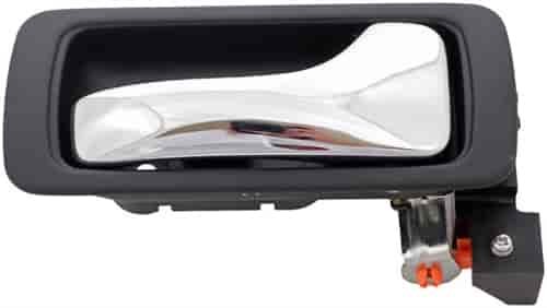 Interior Door Handle Rear Right Chrome Lever/Black Housing