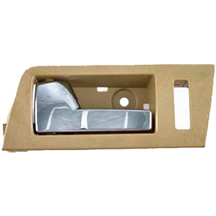 Interior Door Handle - Front Left - Camel Beige +Chrome