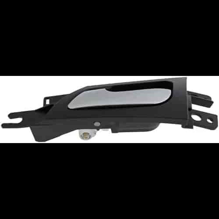 Interior Door Handle Rear Left Satin Chrome Lever/Black Housing
