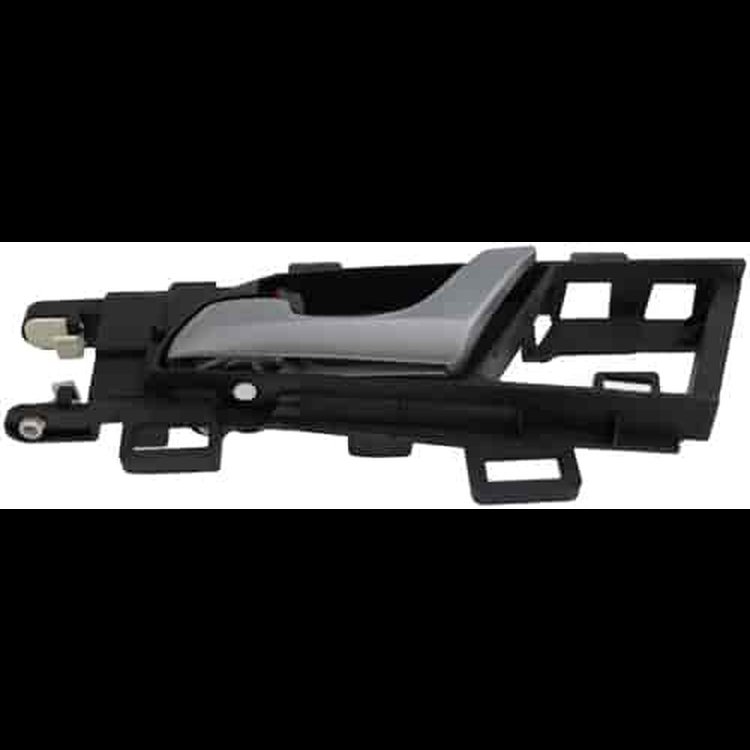 Interior Door Handle Front Left Silver Lever/Black Housing