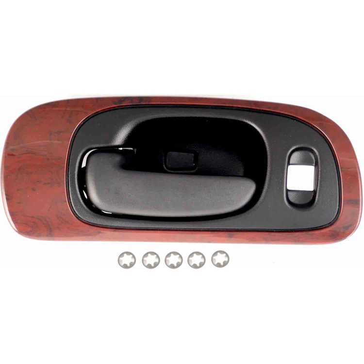 Interior Door Handle Black Lever Woodgrain Housing