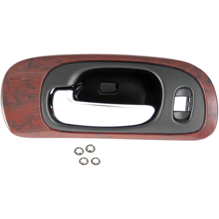 Interior Door Handle Black Lever Woodgrain Housing