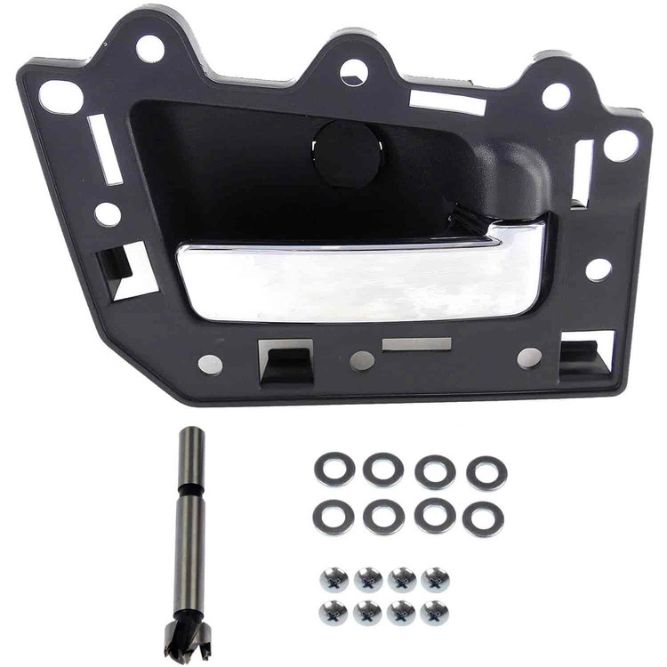 Interior Door Handle Chrome Lever Black Housing