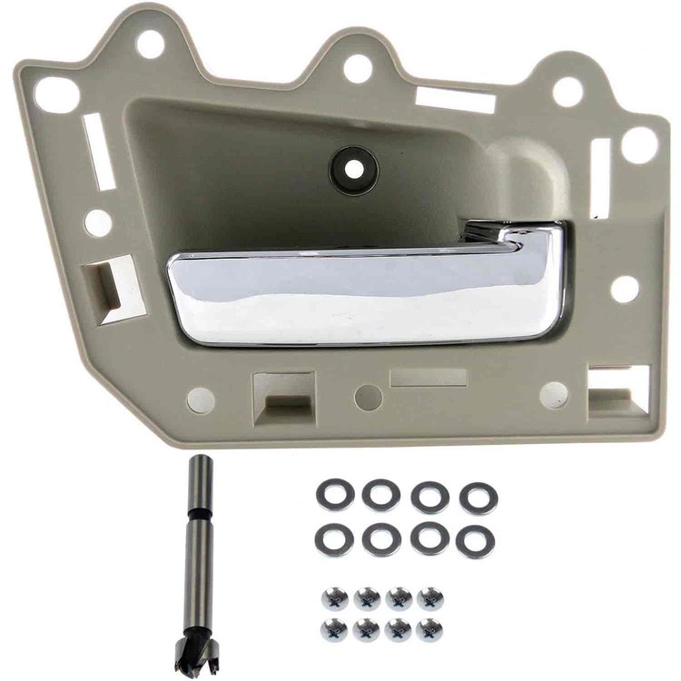 Interior Door Handle Chrome Lever Beige Housing