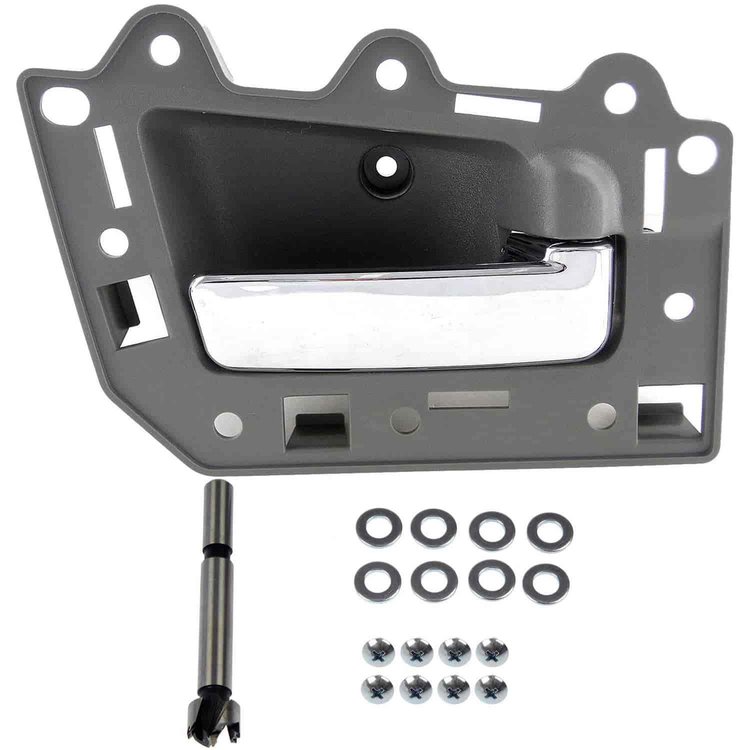 Interior Door Handle Chrome Lever Gray Housing
