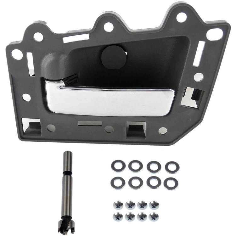 82168 Interior Door Handle Chrome Lever, Gray Housing; 2008-2010 Jeep Grand Cherokee