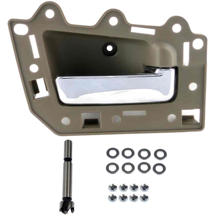 Interior Door Handle Chrome Lever Light Gray Housing
