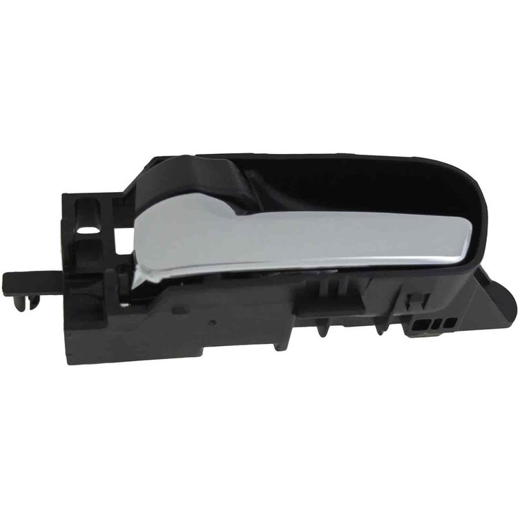 Interior Door Handle Front Rear Left Chrome Lever Black Knob