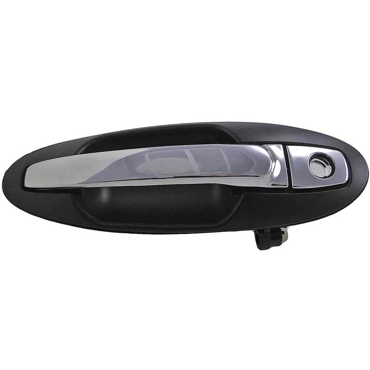 Exterior Door Handle Front Right Chrome Lever Black Housing