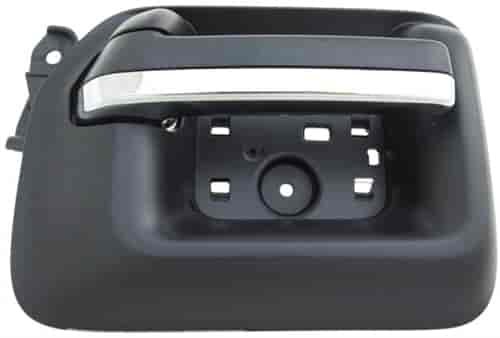 Interior Door Handle Front Right Without Switch Hole Black With Chrome Insert