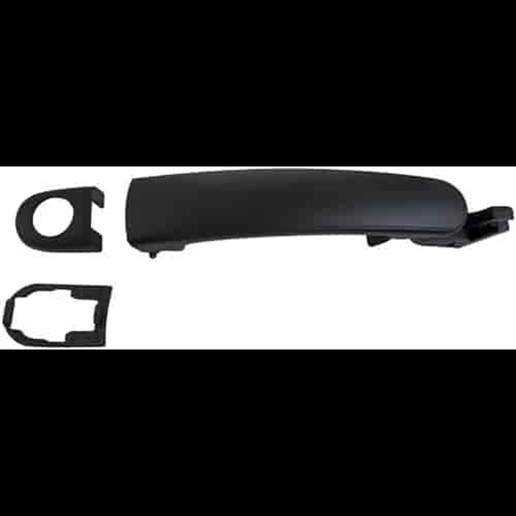 Exterior Door Handle Front Left With Keyhole Smooth Black