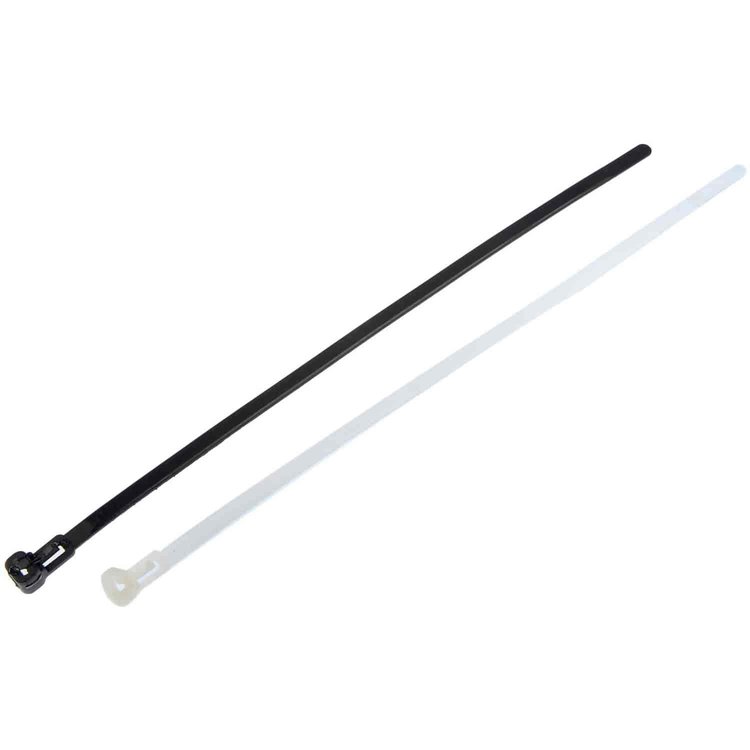 83761 8 in. Reusable Black and White Wire Ties