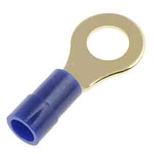 84523 16-14 Gauge Ring Audio Terminal, 1/4 in., Blue