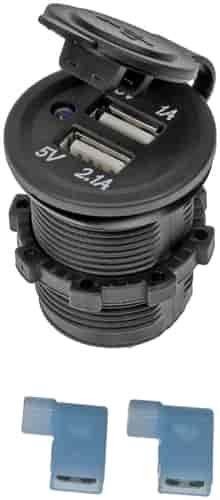84622 12V DC Accessory Socket Dual USB 5V 1a/2.1a
