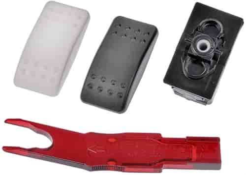 84943 Electrical Switch - Rocker - Plastic on Off Non Glow 20 Amp; Black