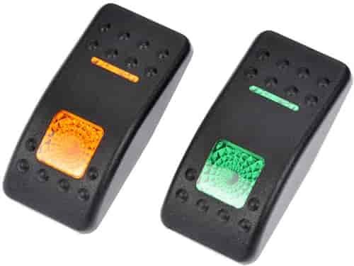 84946 Electrical Switch Rocker Covers Amber Green