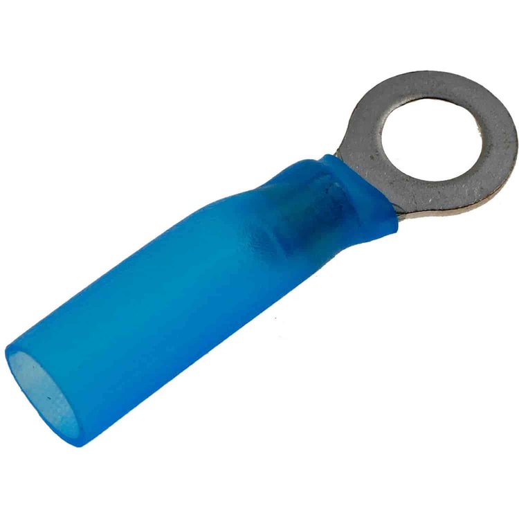 85220 16-14 Gauge Ring Weather Proof Terminal, Stud Size 10, Blue