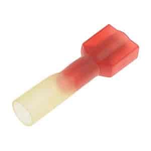 85242 22-18 Gauge Male Insulated Disconnect Terminal, .250 in., 10 Pack, Red