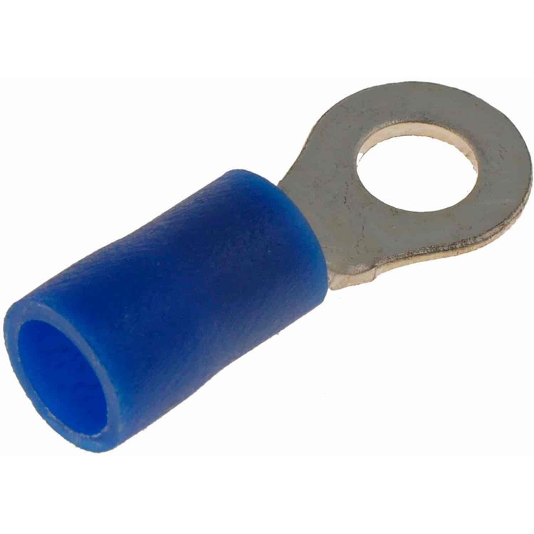 85407 16-14 Gauge Ring Terminal, No. 8, Blue