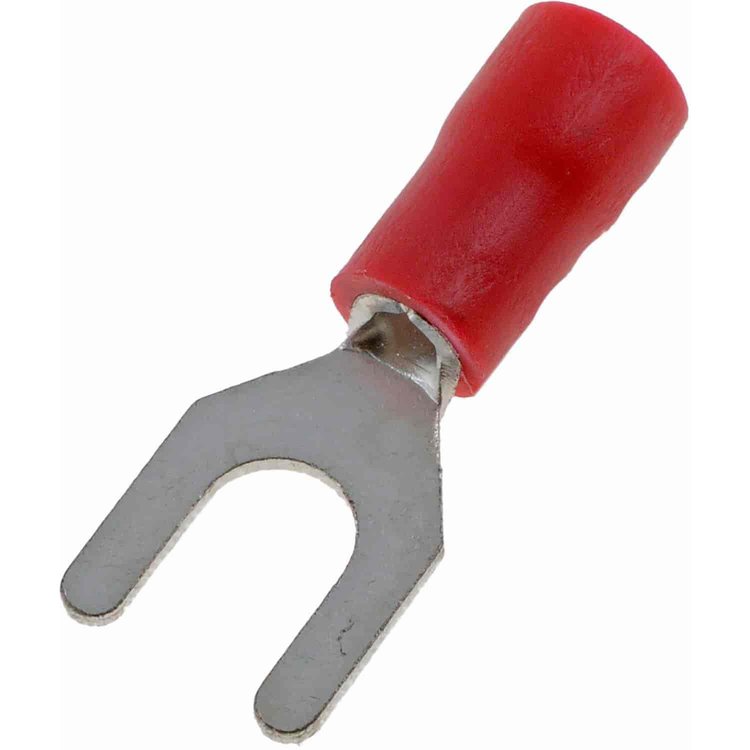 85420 22-18 Gauge Spade Terminal, No. 8, Red