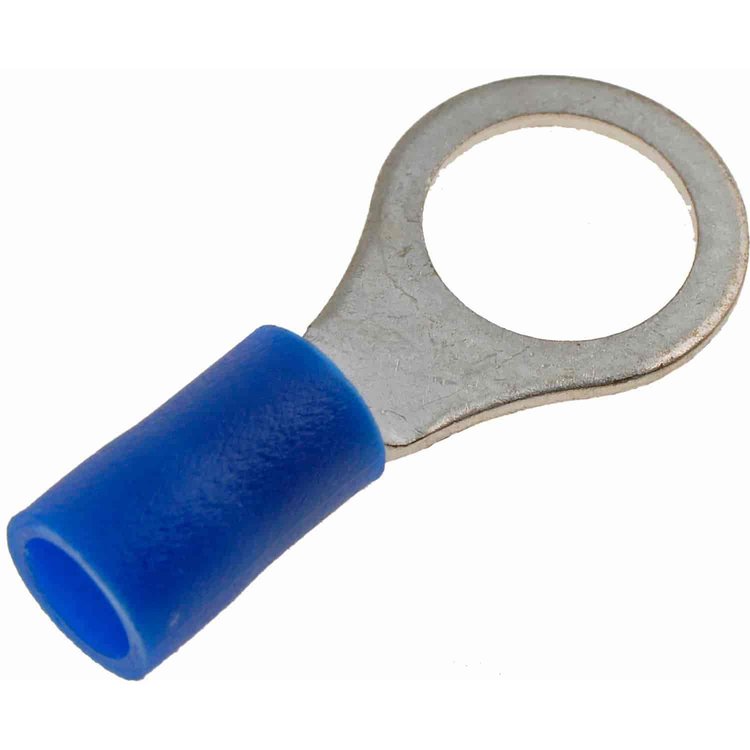 85442 16-14 Gauge Ring Terminal, 5/16 in., Blue