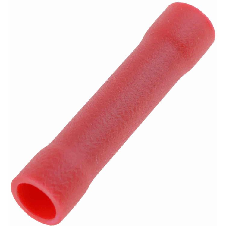 85497 22-18 Gauge Butt Terminal, Pack of 100, Red