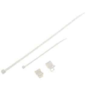 85610 4 and 8 Inch Clear Wire Tie and Nylon Clamp