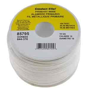 White Wire 18-Gauge 100-ft Length