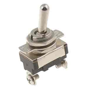 85908 Electrical Switches - Toggle - Metal Bat with Screw Terminals-15 Amp(180 Watts); Black and Silver