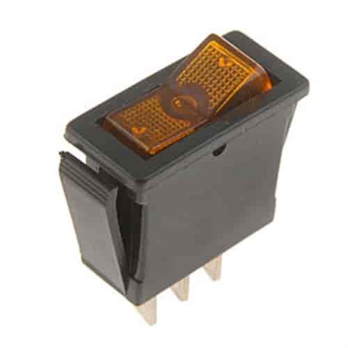 85921 Electrical Switches - Rocker - Rectangular Style - Amber Glow; Black