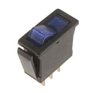 85922 Electrical Switches - Rocker - Rectangular Style - Blue Glow; Black