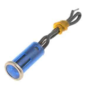 85940 Electrical Switches - Indicator Light - Round with Bezel Style - Blue; Blue and Silver