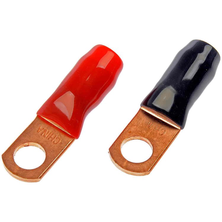 86184 2 Gauge 3/8 in. Copper Ring Lugs with Insulation