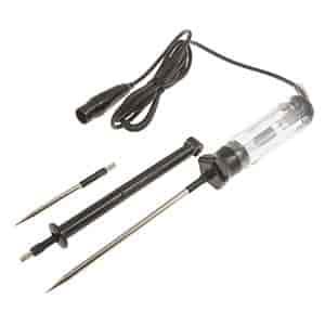 86273 Circuit Tester - Light/Sound Hook Probe with Interchangeable Tips; Black